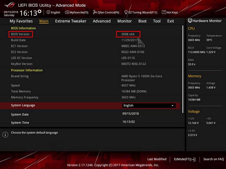 Asus ROG Crosshair VI Hero BIOS версии 3008 как настроить материнскую плату Asus ROG Crosshair VI Hero BIOS версии 3008 как настроить материнскую плату