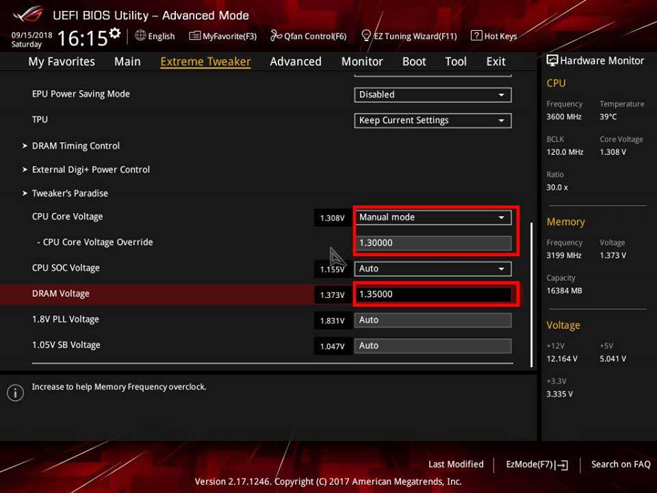 Asus ROG Crosshair VI Hero все настройки BIOS материнской платы Asus ROG Crosshair VI Hero все настройки BIOS материнской платы