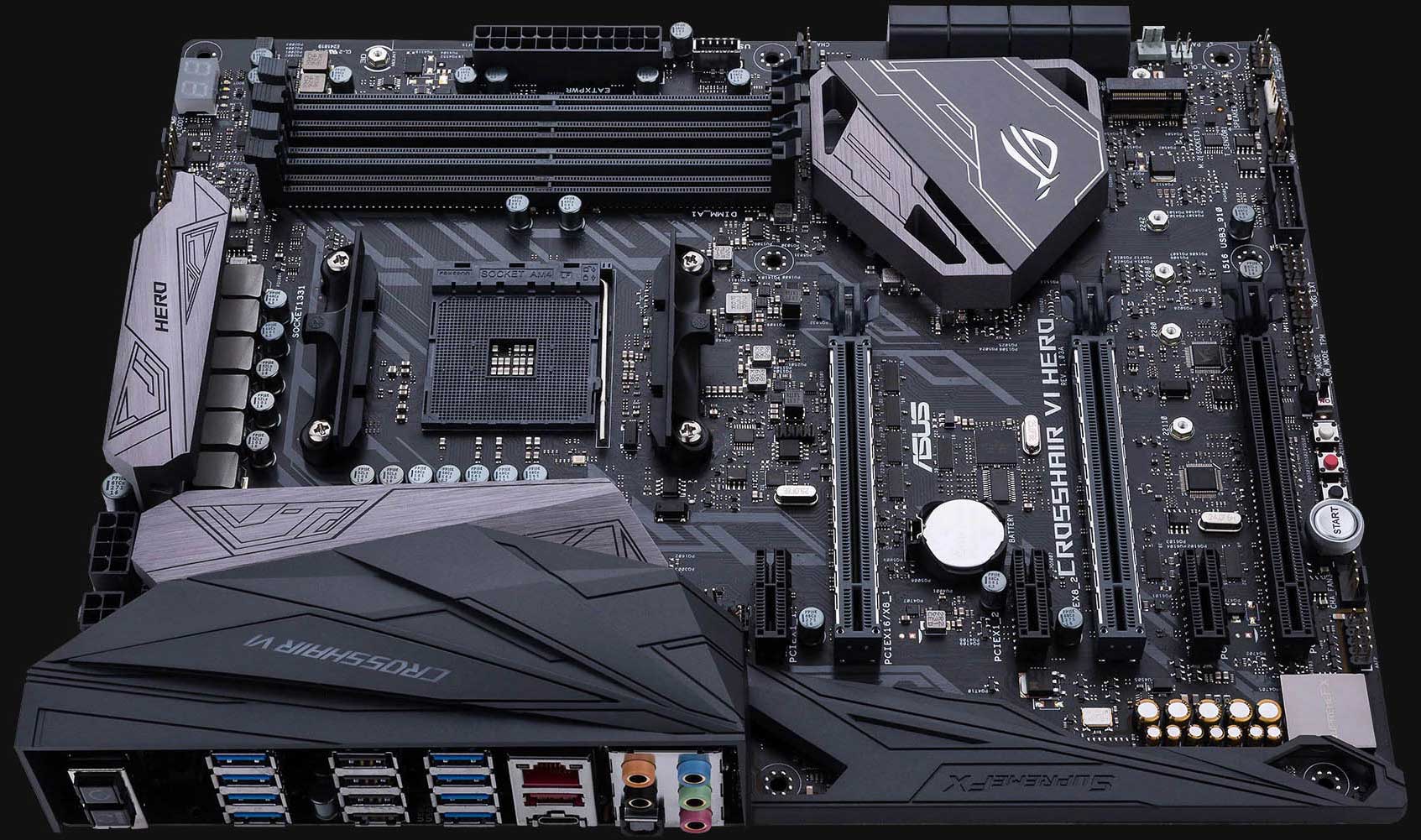 Материнская плата Asus ROG Crosshair VI Hero под CPU AMD Ryzen Материнская плата Asus ROG Crosshair VI Hero под CPU AMD Ryzen