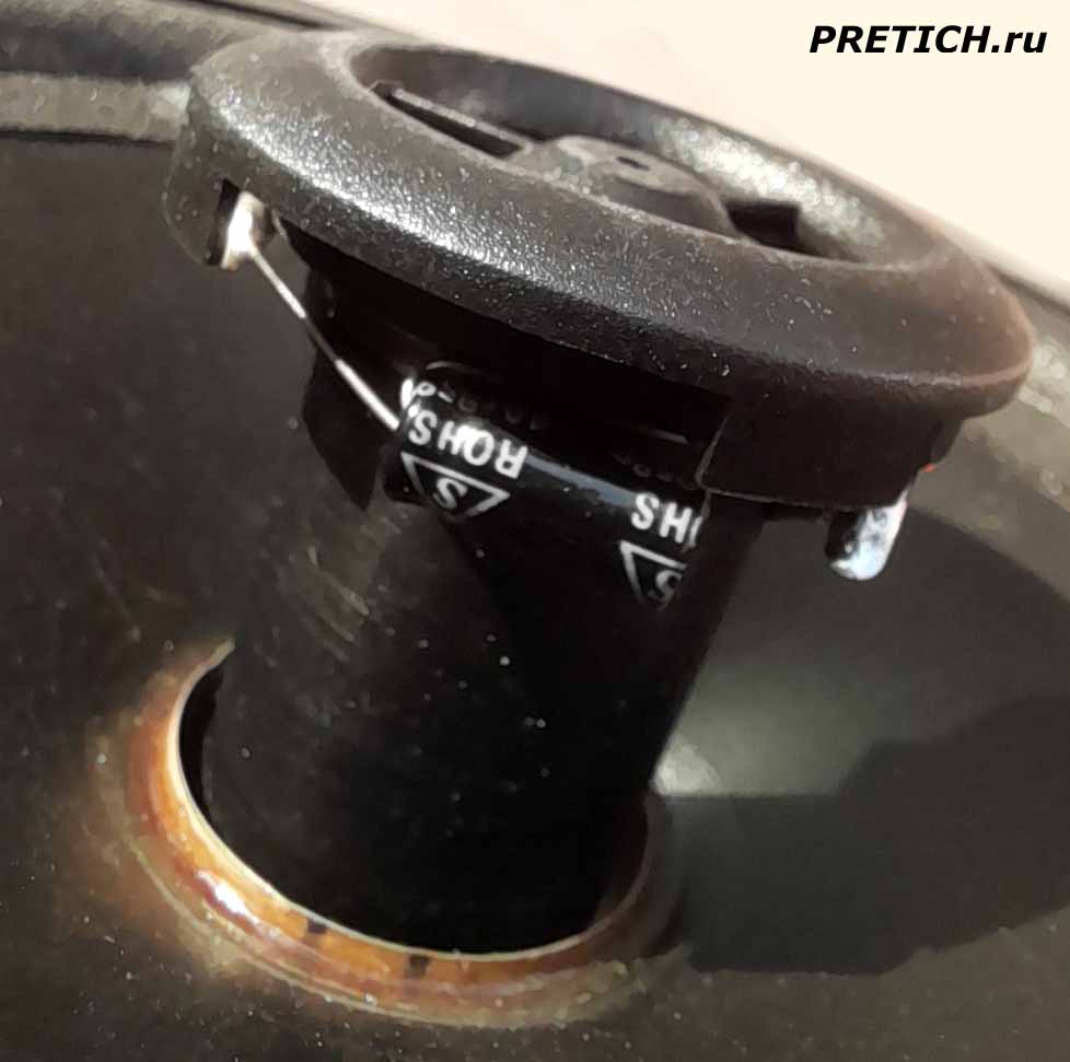 Ohm CL-1T разделительный фильтр в виде конденсатора на колонках Ohm CL-1T разделительный фильтр в виде конденсатора на колонках