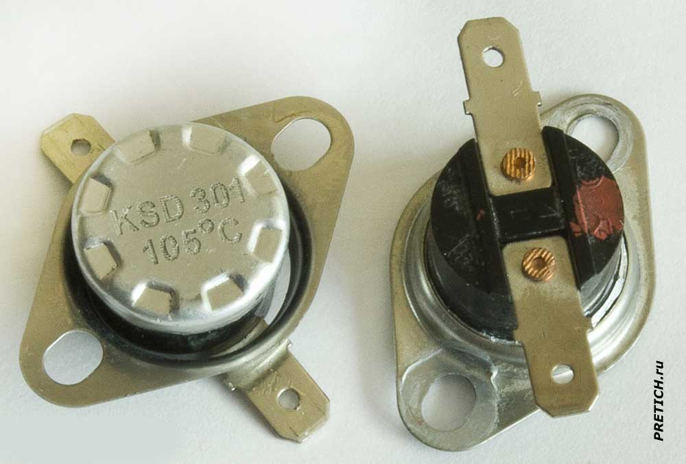 KSD301 105C и KSD301 180C термостаты - описание и ремонт KSD301 105C и KSD301 180C термостаты - описание и ремонт