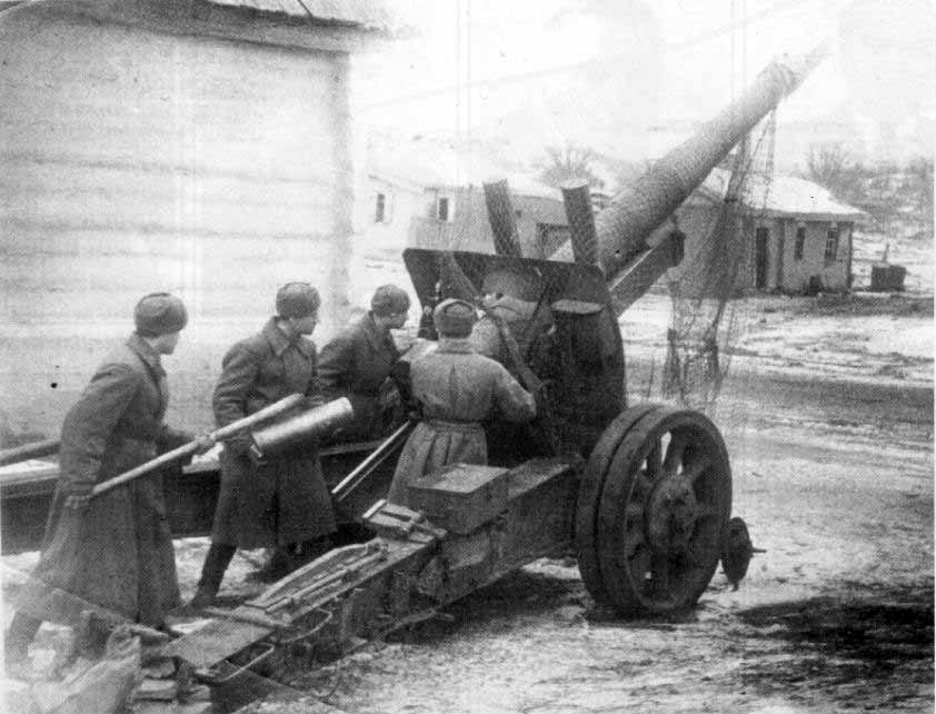 гаубица МЛ-20 во время войны, РККА гаубица МЛ-20 во время войны, РККА