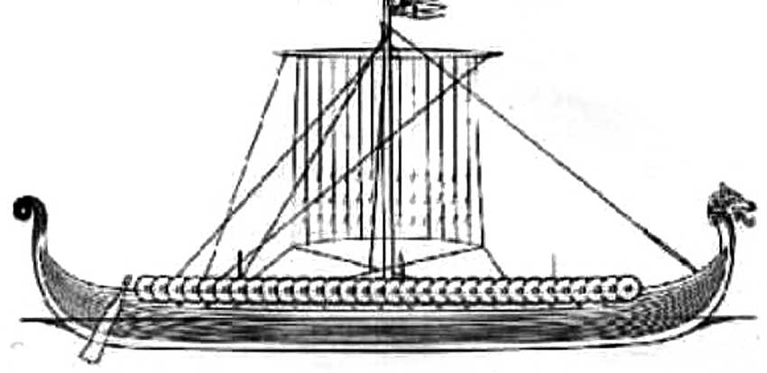 The Swedish Viking ship Ormen Friske, a replica of the famous Gokstad ship from the 9th century The Swedish Viking ship Ormen Friske, a replica of the famous Gokstad ship from the 9th century