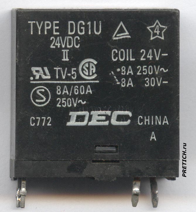 DEC DG1U 24VDC II обзор и разборка реле общего назначения DEC DG1U 24VDC II обзор и разборка реле общего назначения