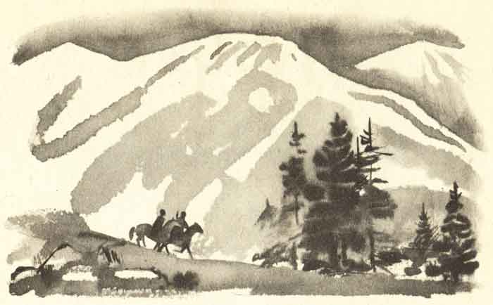 Казбек и горцы, рисунки из книги, Kazbek and the Highlanders Казбек и горцы, рисунки из книги, Kazbek and the Highlanders