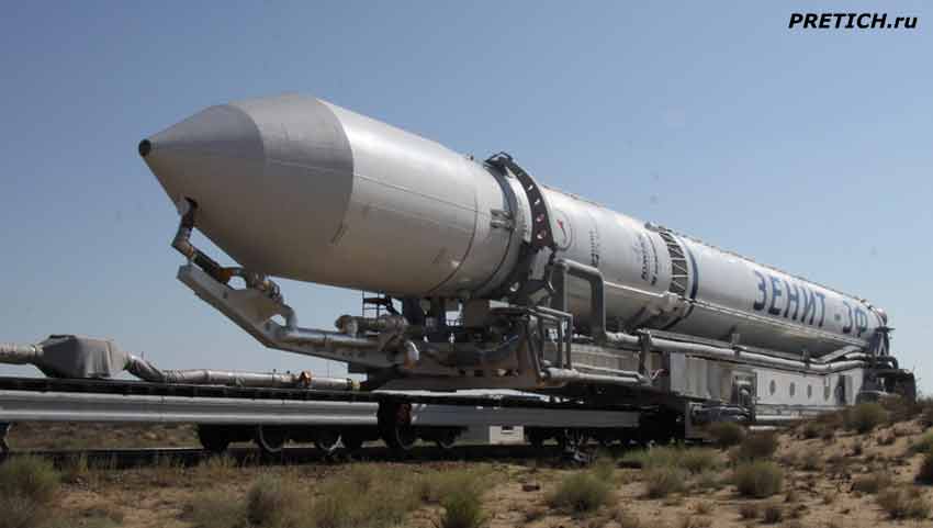 Зенит-3Ф ракета-носитель, путь к старту Зенит-3Ф ракета-носитель, путь к старту