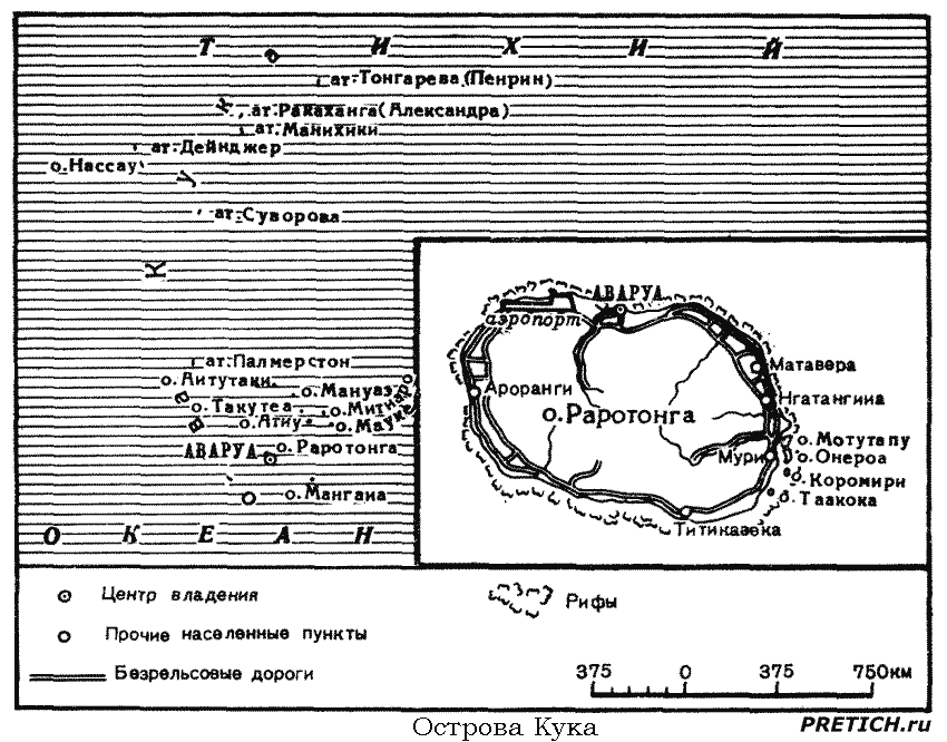 Острова Кука карта, история открытия, современность Острова Кука - карта, история открытия, современность