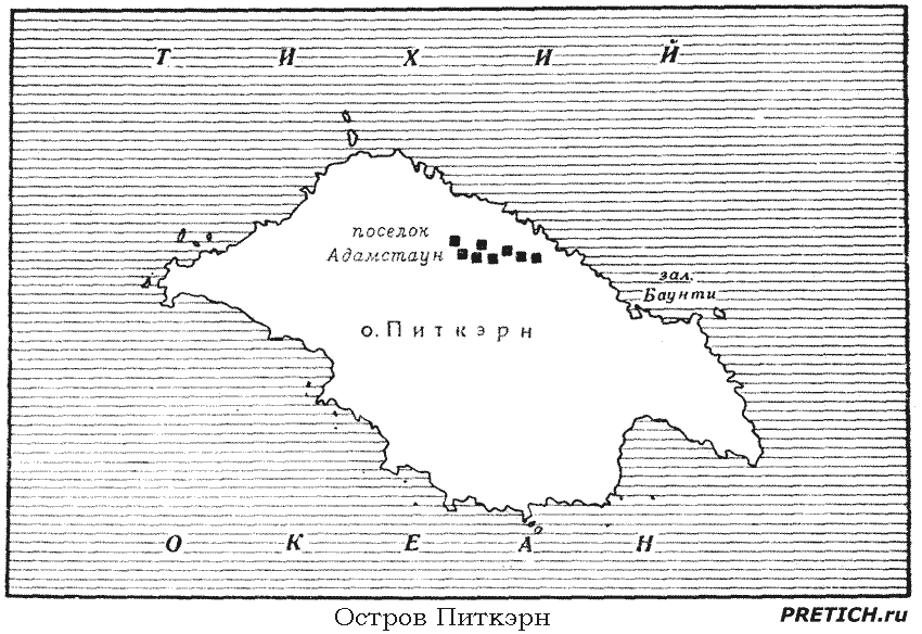 Питкерн остров карта, необитаемые острова Оэно, Дюси Питкерн остров - карта, необитаемые острова Оэно, Дюси