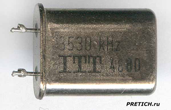 Кварцевый генератор ITT 3530 kHz 486D Кварцевый генератор ITT 3530 kHz 486D