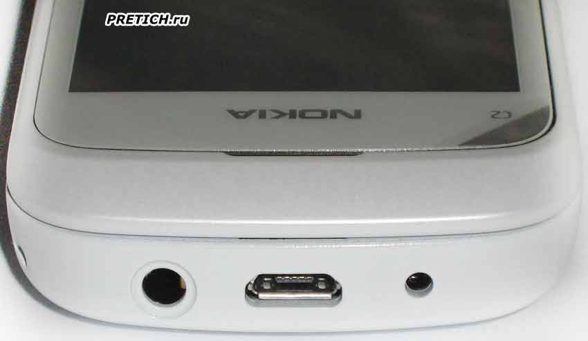 Nokia C2-03 разъемы на мобильном телефоне