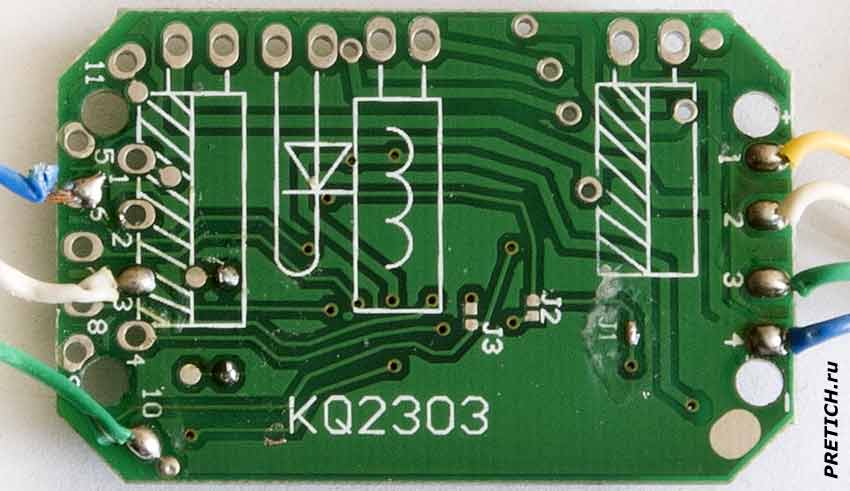 KQ2303 плата на USB кабеле, схема KQ2303 плата на USB кабеле, схема