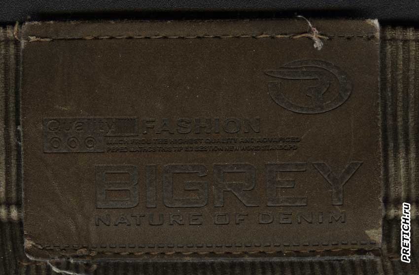 BIGREY Nature Of Denim кожаная лейба на джинсах BIGREY Nature Of Denim кожаная лейба на джинсах