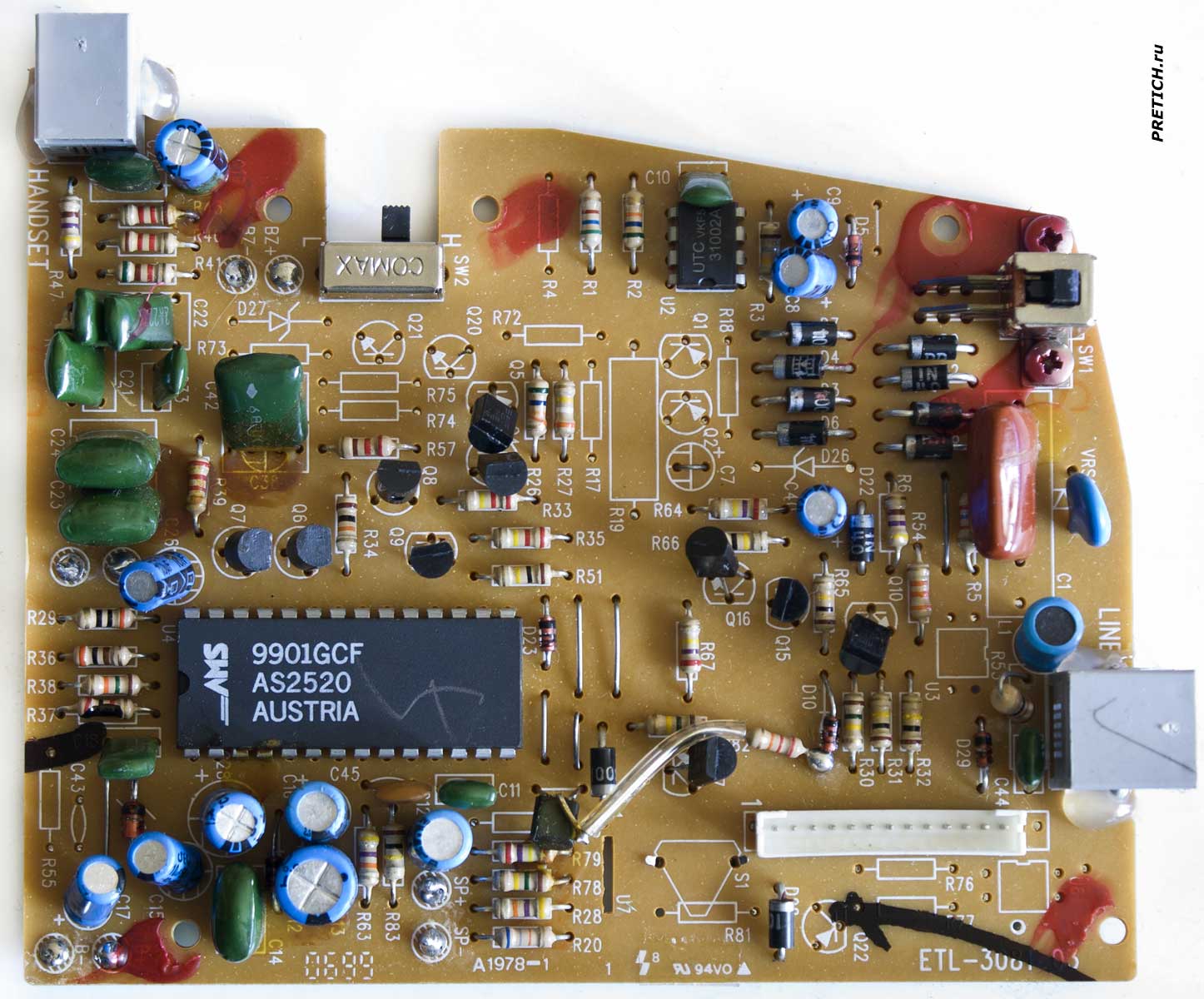 AMS 9901GCF основная плата телефона UHER TEL 50 AMS 9901GCF основная плата телефона UHER TEL 50
