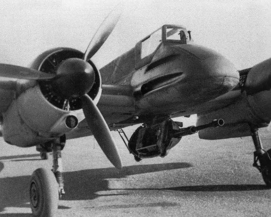 Пушка MK 101 на самолете He-129 Пушка MK 101 на самолете He-129