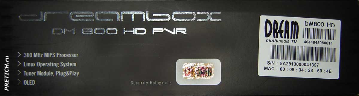 Dreambox DM 800 HD PVR все данные на спутниковый ресивер Dreambox DM 800 HD PVR все данные на спутниковый ресивер